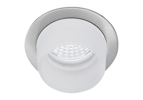 Einbaul. 80mm nickel satin mit Glas satiniert  mit Bajonetverschl. für Retrofit As=68 IP20