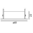 Einbaul. schwenkbar 30° chrom matt  12V Gx 5.3 / 20-50W Ausschnitt=70mm / D=80mm | Bild 2