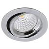 Einbaul. schwenkbar 30° chrom matt  12V Gx 5.3 / 20-50W Ausschnitt=70mm / D=80mm