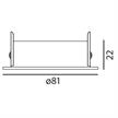 Einbaul. schwenkbar 30° weiss matt  12V Gx 5.3 / 20-50W Ausschnitt=70mm / D=80mm | Bild 2