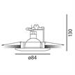 Einbauleuchte 84mm starr chrom  mit Sprengring für Retrofit As=60mm IP20 | Bild 2
