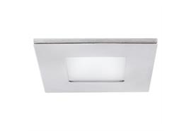 Einbauleuchte 90x90mm LED 10W /Glas matt /weiss matt  DC 350mA 3000K AS=80mm ET=110 / IP44
