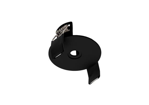 Einbaumodul rund d=60 schwarz matt  AS 48mm h=2mm für M10x1  mit Spreitzfeder für Hohlraum