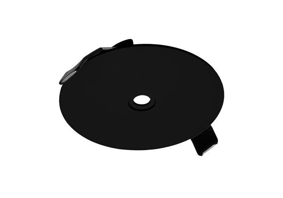 Einbaumodul rund d=90 schwarz matt  AS 75mm h=2mm für M10x1  mit Spreitzfeder für Hohlraum