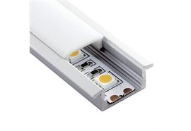 Einbauprofil INTRO 7 für LED schwarz matt  B=23.3mm mit Laschen B=17.2mm H=8mm L=2000