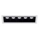 Einbaustrahler Line 5 starr LED 5x2W 3000°K weiss  700mA DC 640lm CRI90 Linse 48° / IP20