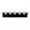 Einbaustrahler Line 5 starr LED 5x2W 3000°K weiss  700mA DC 640lm CRI90 Linse 48° / IP20