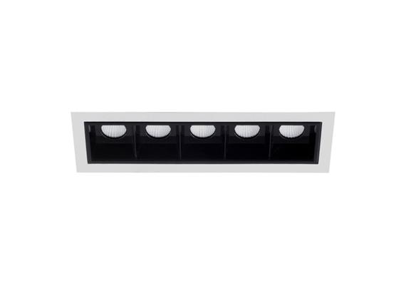 Einbaustrahler Line 5 starr LED 5x2W 3000°K weiss  700mA DC 640lm CRI90 Linse 48° / IP20