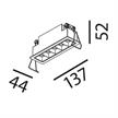 Einbaustrahler Line 5 starr LED 5x2W 3000°K weiss  700mA DC 640lm CRI90 Linse 48° / IP20 | Bild 2