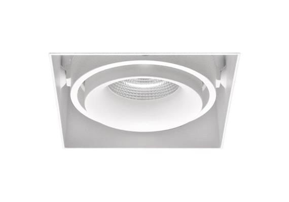 Einbaustrahler randlos 59030 / 9.3W weiss matt  DC 500mA 3000K / L=91 x 91mm ET=96 / IP20