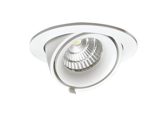 Einbaustrahler schwenkbar 9.3W 3000K weiss matt  DC 500mA 870lm CRI80 D=105mm H=55 / IP20