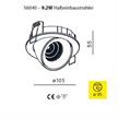 Einbaustrahler schwenkbar LED 9.3W 2700K weiss  DC 500mA 835lm CRI80 D=105mm H=55mm | Bild 2