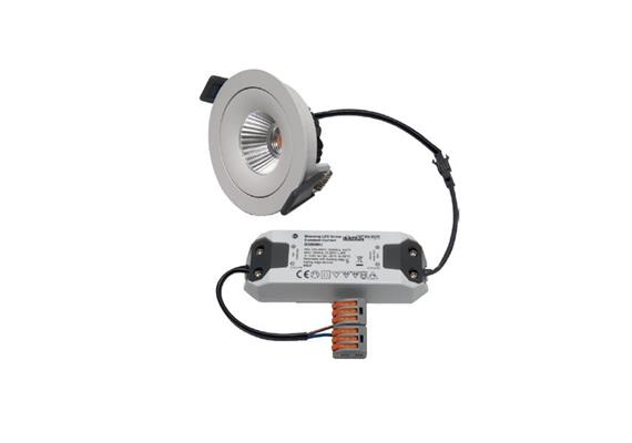 Einbaustrahler SET 6.1W D=95 36° schwarz rmatt  240V/DC 2700K 350mA 727lm CRI90 / IP44