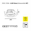 Einbaustrahler SET 9W D=95 60° nickel  240V/ DC 2700K 500mA 1011lm CRI90 / IP44 | Bild 2