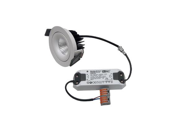 Einbaustrahler SET 9W D=95 60° nickel  240V/ DC 3000K 500mA 1051lm CRI90 / IP44