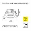 Einbaustrahler SET 9W D=95 60° schwarz matt  240V/ 3000K 500mA 1011lm CRI90 ET=50 /IP44 | Bild 2