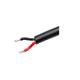 Einspeisung mit Gummi-Kabel- 2-polig HRF 1m schwarz  Farbe schwarz d=5.3mm