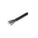 Einspeisung mit Gummi-Kabel- 4-polig HRF 1m schwarz  Farbe schwarz d=5.8mm