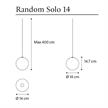 Einzelpendel Random Solo 14 -3W chrom  DC 350mA 2700K 150Lm D=147m IP20 | Bild 2