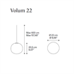 Einzelpendel Volum 22 Opalglas glanz  240V /E27 25W / D=22cm IP20 | Bild 2