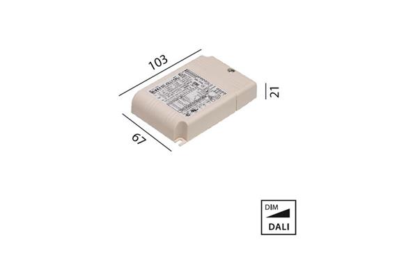 Elektr. Konverter 32W DALI  220-240V L=103 B=67 H=21 IP20