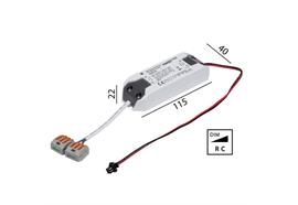 Elektr. Konverter DU LED DC 12W/350mA dimmbar  220-240V/ 350mA / L=115 B=40 H=22 / IP20