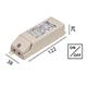 Elektr. Konverter LED DC 17W/700mA  110V-240V L=122 B=22 H=28 IP20