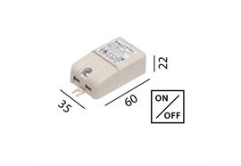 Elektr. Konverter LED DC 6W/500mA  100-240V / L=60 B=35 H=22 IP20