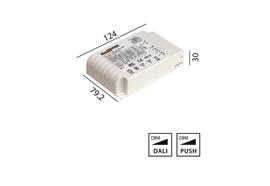 Elektr. Multi Konverter DC HY 40W DALI  220-240V L=124 B=79.2 H=30 IP20