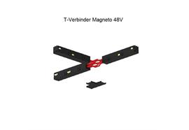 Elektrischer T- Flex-Verbinder Stromschiene Magneto schwarz  DC 48V 15A L=278 x147mm IP20