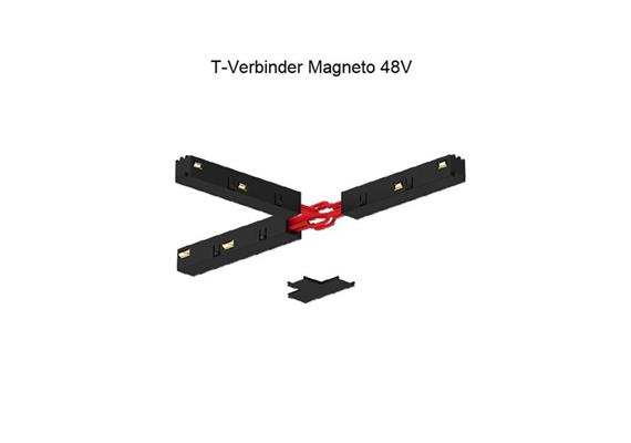 Elektrischer T- Flex-Verbinder Stromschiene Magneto weiss  DC 48V 15A L=278 x147mm IP20