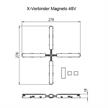 Elektrischer X- Flex-Verbinder Stromschiene Magneto weiss  DC 48V 15A L=278 x278mm/ IP20 | Bild 2