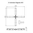 Elektrischer X- Flex-Verbinder Stromschiene Magneto weiss  DC 48V 15A L=278 x278mm/ IP20 | Bild 2