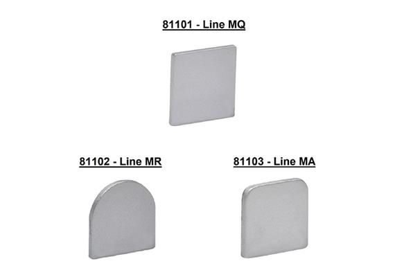 Endstück Line MQ weiss (1 paar)  B=19.8x19.8mm