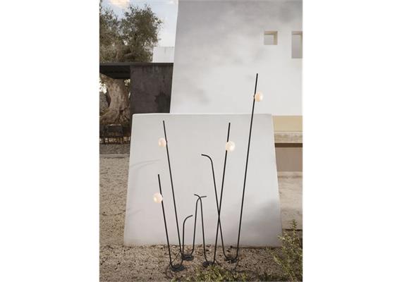 Gartenleuchte Pois 3.2W schwarz opal  240V/ 3000K 410Lm D=8cm H=158cm / IP65
