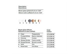Glas D=18cm für Random Stick glossy bronze  Armatur mit Kabel nicht enthalten