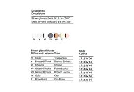 Glas D=18cm für Random Stick glossy bronze  Armatur mit Kabel nicht enthalten