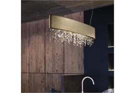 Hängel. Olà S4 oval LED L=100cm brüniert gebürstet  230V/ 33W 3000K L=100cm B=13cm H=20cm