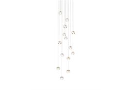 Hängeleuchte 14.14 round 14 x1.5W Led Kugel transparent  230V/12V DC 1.5W / IP20