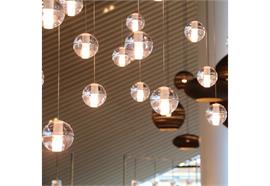 Hängeleuchte 14.14 round 14 x1.5W Led Kugel transparent  230V/12V DC 1.5W / IP20