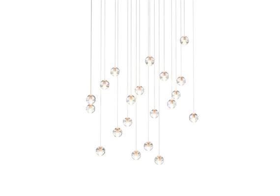 Hängeleuchte 14.20 20 x1.5W Kugel transparent  230V/12V DC 1.5W LED Kugel D=102mm / IP20