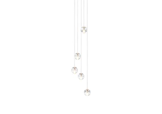 Hängeleuchte 14.5 5x1.5W Led Kugel transparent  230V/ 12V DC 5x1.5W Kugel D=102mm / IP20