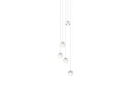 Hängeleuchte 14.5 5x1.5W Led Kugel transparent  230V/ 12V DC 5x1.5W Kugel D=102mm / IP20