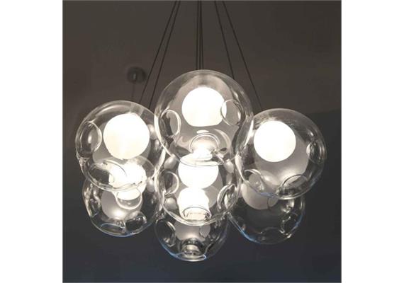 Hängeleuchte 28.7 Random 7 x20W Glas klar  230V/12V/ 7 x 20W / IP20 /