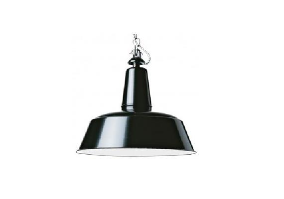 Hängeleuchte Berlin 500 tiefschwarz, innen weiss  240V E27 1x100W / D:500mm L:1500mm