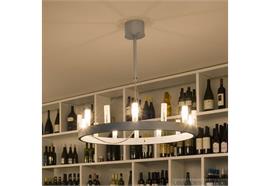 Hängeleuchte Chandelier D=50 Metall schwarz  230V/8x40W E14 /D=50xH=100