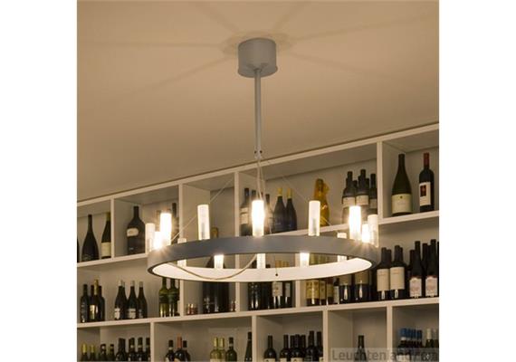 Hängeleuchte Chandelier D=50 Metall schwarz  230V/8x40W E14 /D=50xH=100