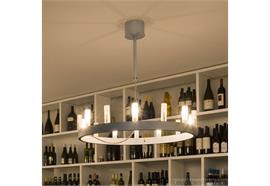 Hängeleuchte Chandelier D=50 Metall schwarz  230V/8x40W E14 /D=50xH=100