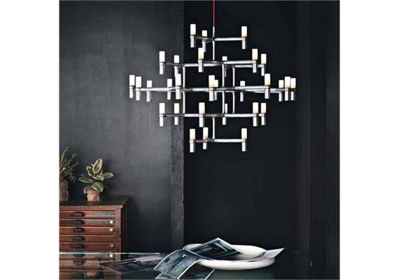 Hängeleuchte Crown Major poliert  230V/30x 25W G9/ D= 1150cm