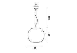 Hängeleuchte Gem weiss LED dimmbar  24W 2700°K 2581lm CRI90 D=43 H=44 cm